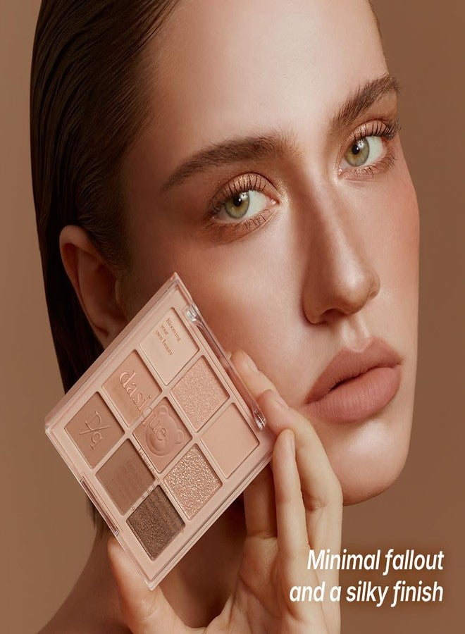 dasique Shadow Palette #28 Brown Bear l 9 Pigmented Eyeshadows Blendable Natural Look l Korean Makeup l Eye shadow palette l Long Lasting Naturing Looking - Image 5